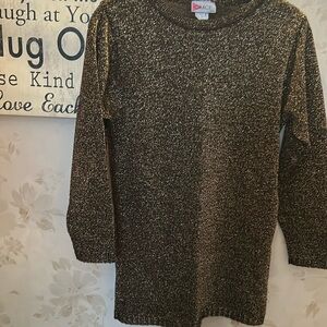 #131 Metallic gold sweater by